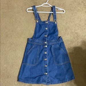 Overall denim dress